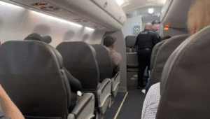 Flight 6469 passengers during emergency landing