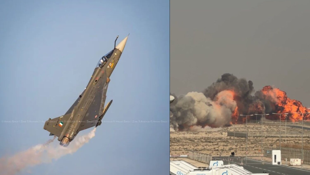 Dubai Airshow Tejas Fighter Jet Crash